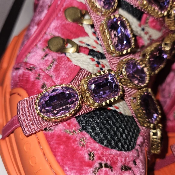 Gucci Women Flashtrek w/Pink Crystal (Special Edition) - NWT, Orginally $2250 - Picture 7 of 10